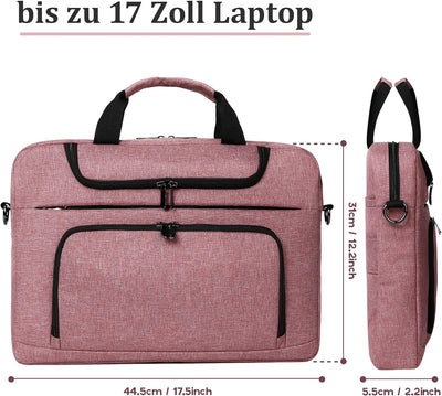 BERTASCHE Laptoptasche Damen 17-17.3 Zoll Notebook tasche für Business Arbeit Uni Aktentasche 17 Zol