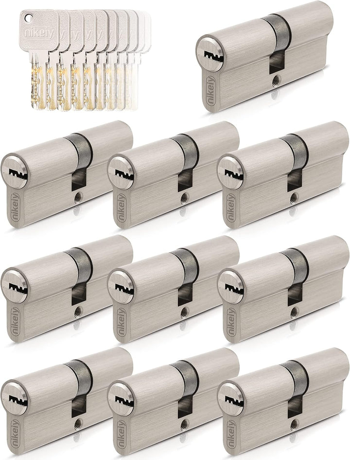 GERCAR Pro 10x Schliesszylinder 30/30 gleichschliessend Set 10 Profilzylinder inkl. 50 Schlüssel - 6
