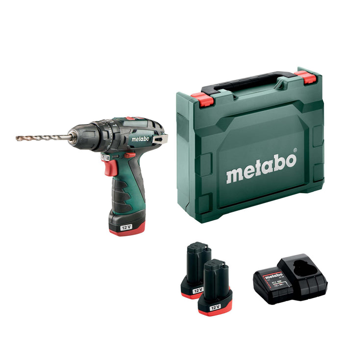 Metabo Akku-Schlagbohrschrauber PowerMaxx SB Basic (600385500) 12V 2x Li-Ion; Ladegerät LC 40; Kunst