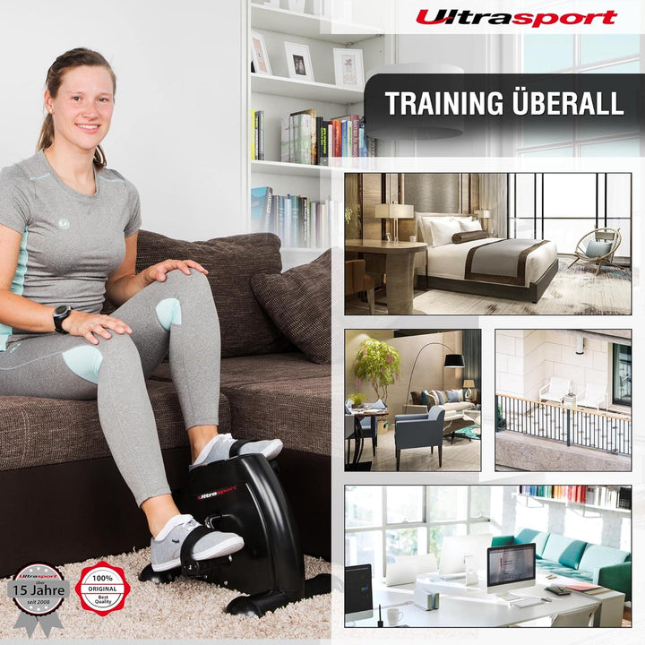 Ultrasport Mini Bike, kompakter Heimtrainer, Arm- und Beintrainer, Pedaltrainer, ideal für Senioren