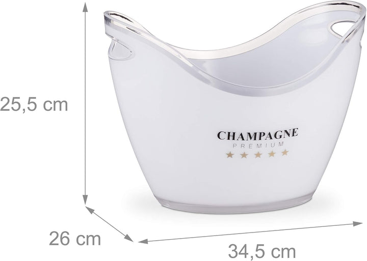 Relaxdays Sektkühler, Champagne Premium, 6l Volumen, Getränke kühlen, Champagnerkühler HxBxT: 25,5 x