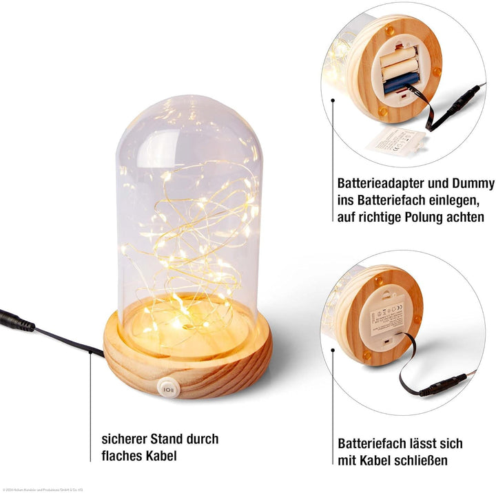 Hellum Batterie Adapter 3x AAA, Ersatz für 3x AAA Batterien 1,8m transparentes Kabel,4,5V Netzteil A