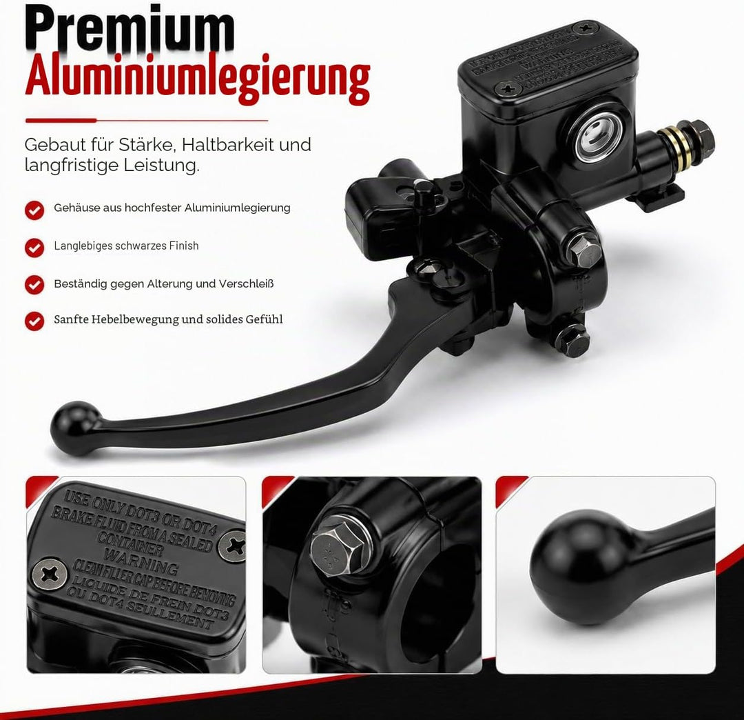 Kupplung Bremshebel Hauptbremszylinder, 7/8" 22mm Links Motorrad Bremshebel Hauptbremszylinder Kuppl