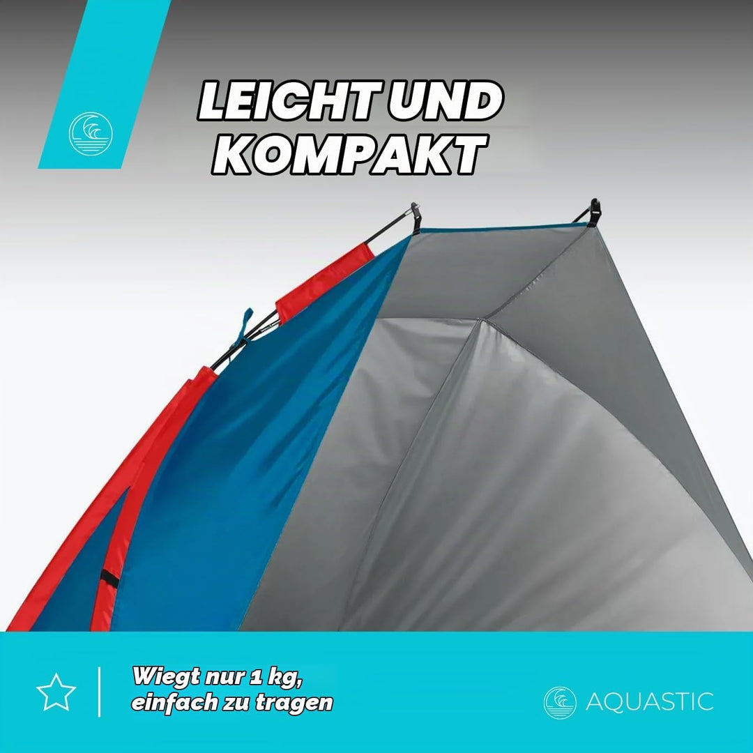 AQUASTIC Strandzelt Concielo Leichtes Kompaktes und Schützendes Zelt mit UPF 50 120x210x120 cm aus S