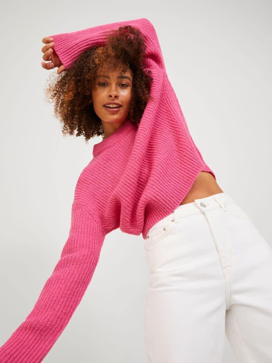 JJXX Damen Jxember Ls Fluffy Crew Neck Knit Noos Pullover XS Carmine Rose, XS Carmine Rose