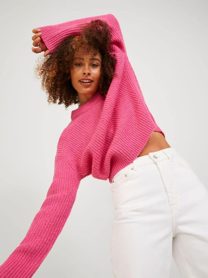 JJXX Damen Jxember Ls Fluffy Crew Neck Knit Noos Pullover XS Carmine Rose, XS Carmine Rose