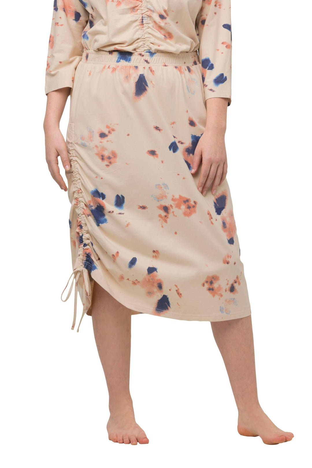 Ulla Popken Damen grosse Grössen Übergrössen Plus Size Jerseyrock, Saumband, Elastikbund, Biobaumwol