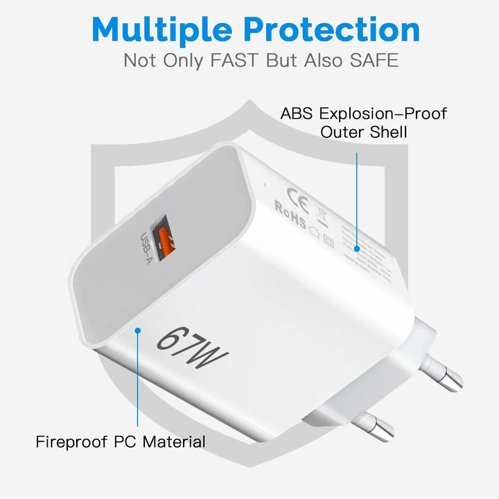 67W Ladegerät Netzteil für Xiaomi 15T 14T 17T Redmi Note 15 14 Pro 5G/13 12 | 2Pack Schnellladegerät
