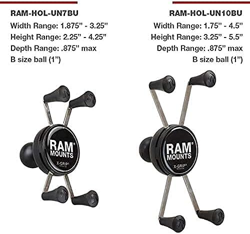 RAM Mount Ram-Hol-UN10BU Halterung für persönliche Kommunikation, aus Edelstahl, Schwarz Grosse Tele