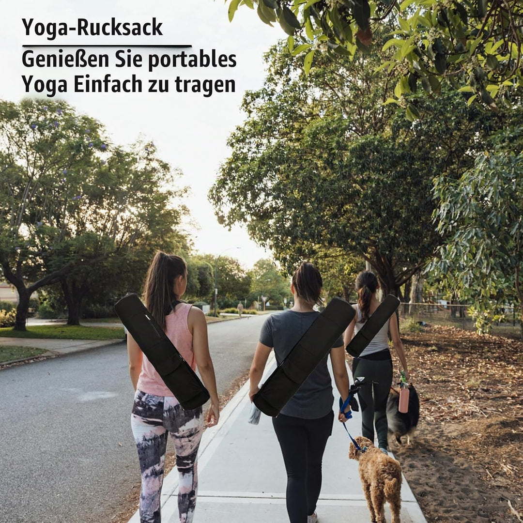 Yogatasche Sporttasche Damen: 69 x 16 x 16cm Yogamattentasche mit Flaschentasche, Verstellbarer Schu