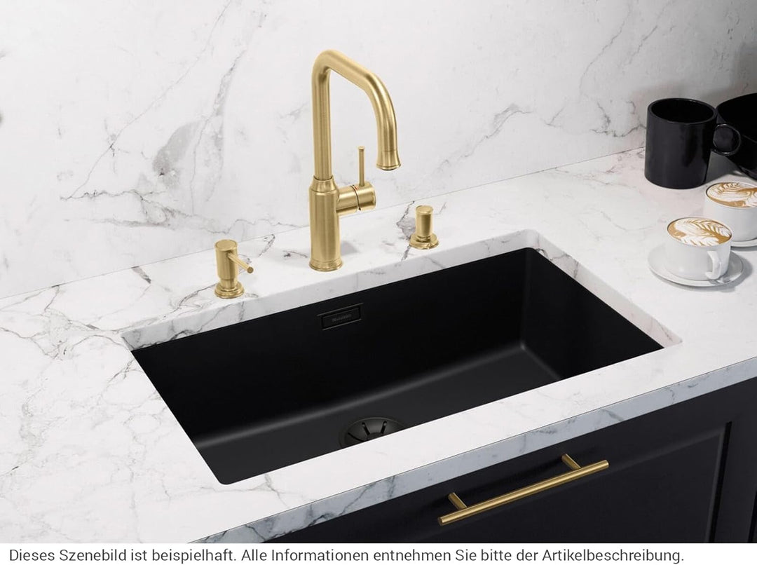 BLANCO LIVIA satin gold | Passend zu allen BLANCO-Küchenarmaturen | Bequem von oben zu befüllen | Sp