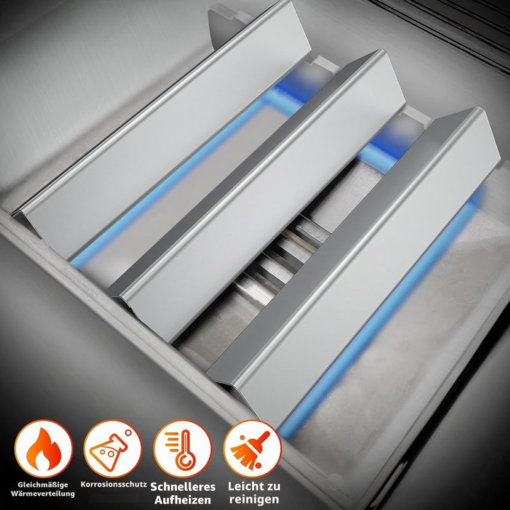 GFTIME 38,9cm Flavorizer Bar 7635 für Weber Spirit I E210/220 &amp; II E210/S210 (mit vorderen Brennerkn