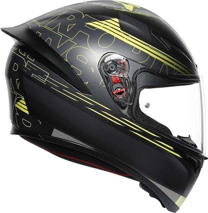 AGV Unisex-Adult K1 E2205 Top Motorrad Helm XS Schwarz, XS Schwarz