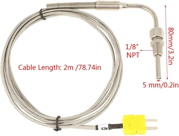 EGT-Thermoelement für Abgastemperatursonde mit freiliegender Spitze und Stecker Typ K