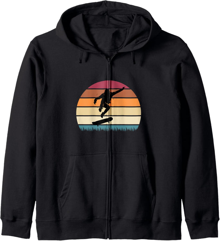 Skateboard Skater Retro Skateboarding Jungen Teens Herren Kapuzenjacke