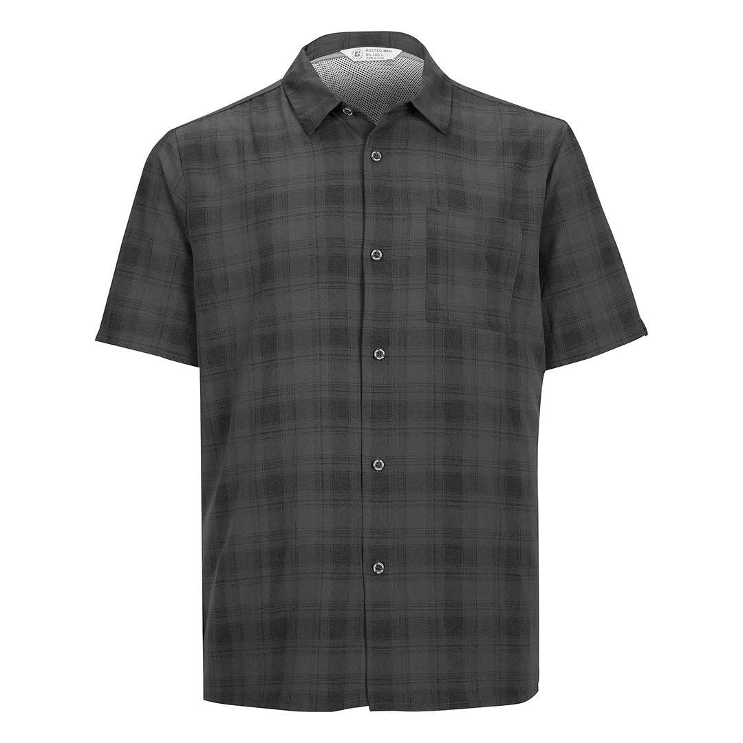 killtec Herren Funktionshemd KOS 98 MN WVN SHRT Anthrazit S, Anthrazit S