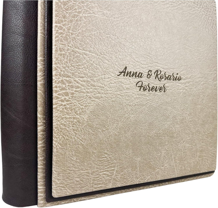 Fotoalbum - Eclissi Vintage - handgefertigte Herstellung aus Kunstleder, personalisierbar mit Gravur
