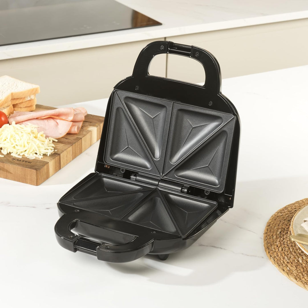 Salter Sandwich-Toaster – Handtaschenform Toaster, Antihaftbeschichtet, Tief gefüllt, Für 2 Toastsan