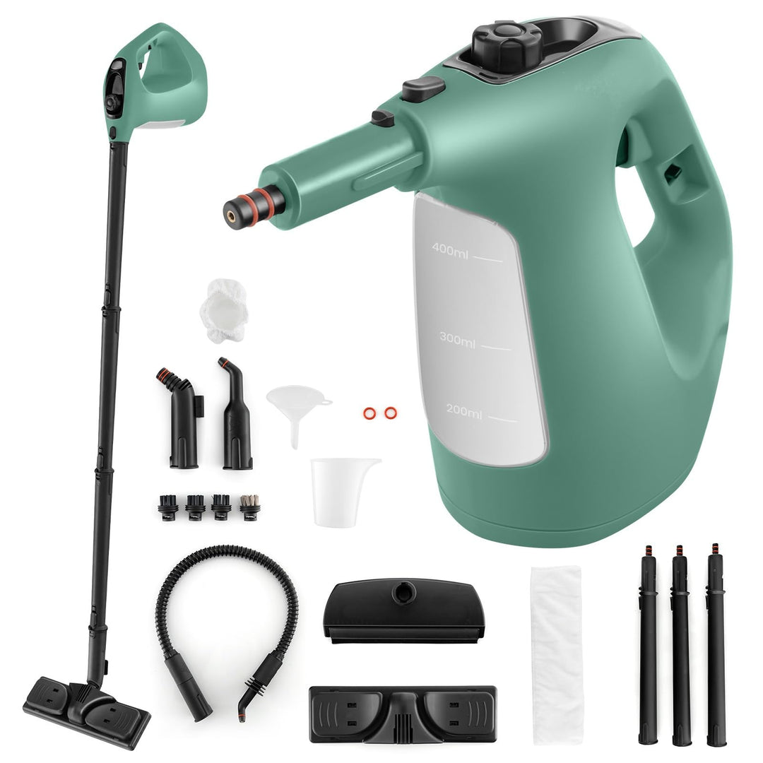 COSTWAY Dampfreiniger 1500W, Tank: 400 ML, Temperatur: bis zu 125℃, Aufheizzeit: 1 min., Dampfdruck: