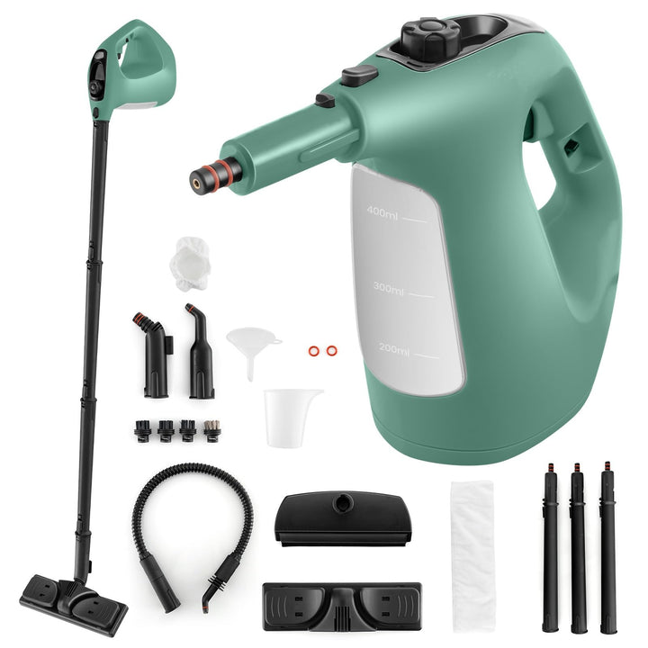COSTWAY Dampfreiniger 1500W, Tank: 400 ML, Temperatur: bis zu 125℃, Aufheizzeit: 1 min., Dampfdruck: