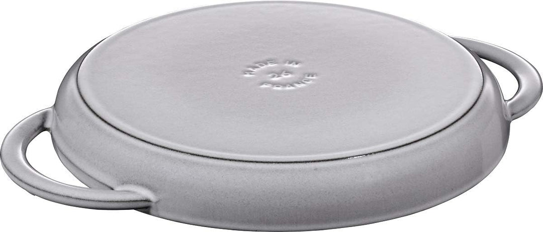 Staub 40509-522-0 Grillpfanne, rund, Gusseisen, grau, 26 cm 32 x 7.5 x 2.76 cm Grau, 32 x 7.5 x 2.76