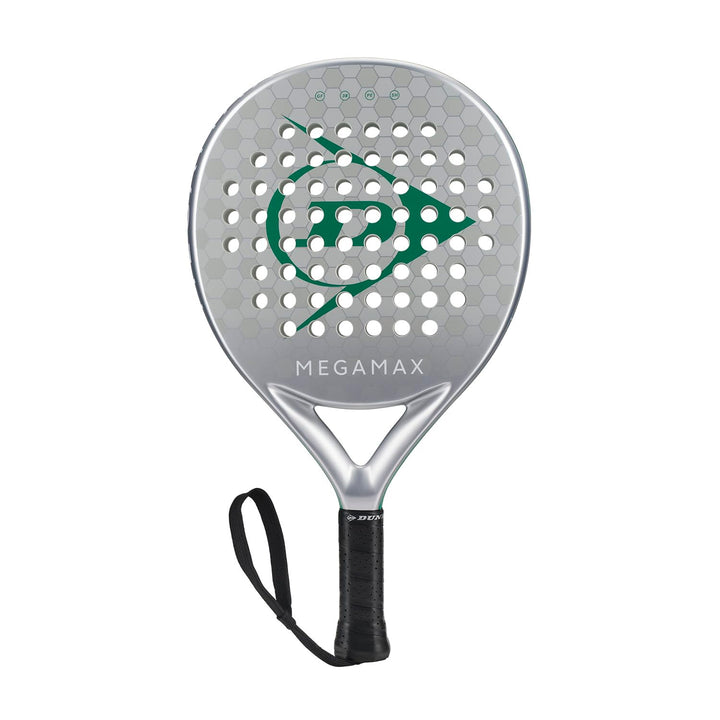 DUNLOP Padel Bat Megamax Silver – Rundform, Graphit-Rahmen, Medium-Balance, Pro-Eva-Kern – Für Anfän