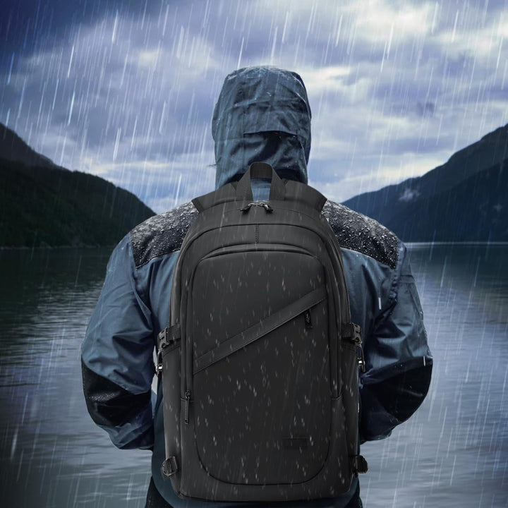 KONO Rucksack Herren, Laptop Rucksack 15,6 Zoll Schulrucksack Teenager Arbeit Laptoptasche mit USB L