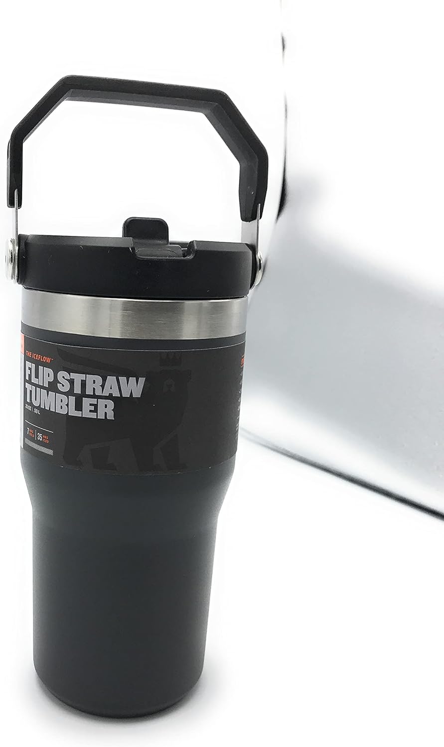 Stanley The IceFlow Flip Straw Tumbler 590 g Schwarz, 590 g Schwarz