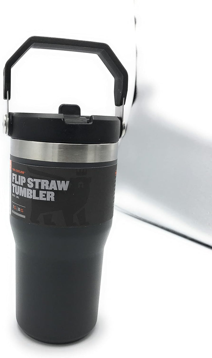 Stanley The IceFlow Flip Straw Tumbler 590 g Schwarz, 590 g Schwarz