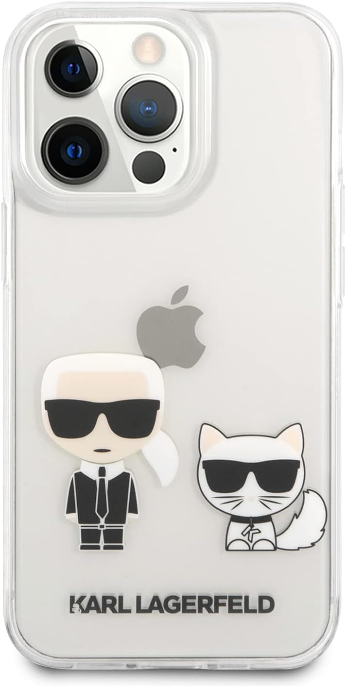 CG MOBILE Karl Lagerfeld Flexible Hartschale Ikonik Choupette Kompatibel mit iPhone 13 Pro Max Langl