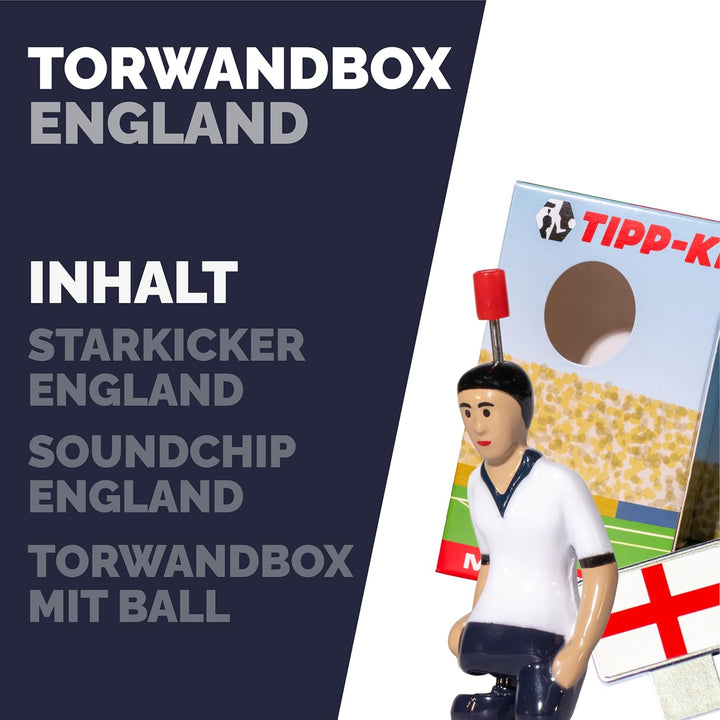 TIPP-KICK Spiel England Box Tischfussball-Set - Spannendes Fussballspiel mit Spielfigur, Soundchip m