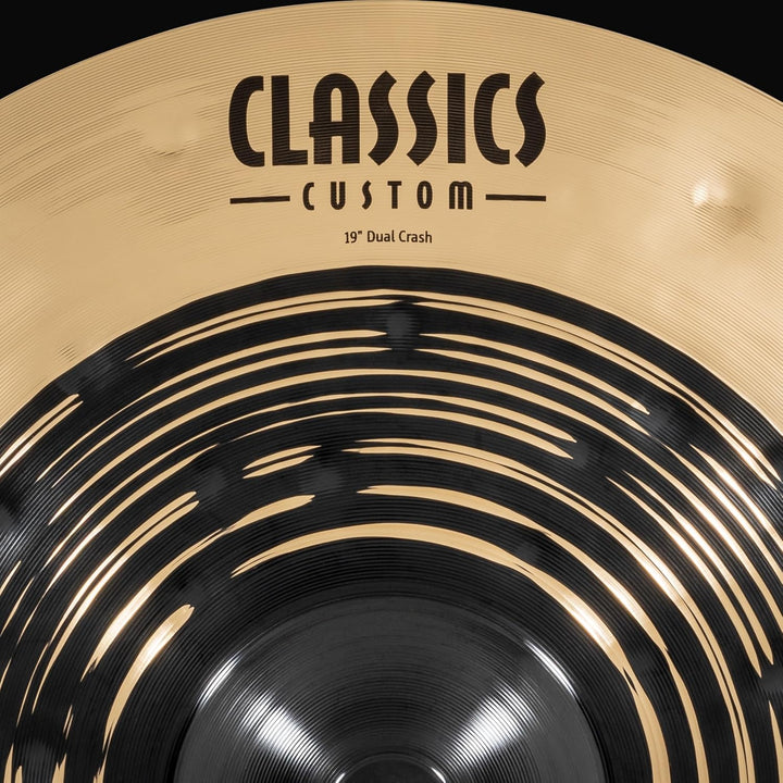 Meinl Classics Custom Dual 19 Zoll Crash (Video) Schlagzeug Becken (48,26cm) B12 Bronze, Dunkles und