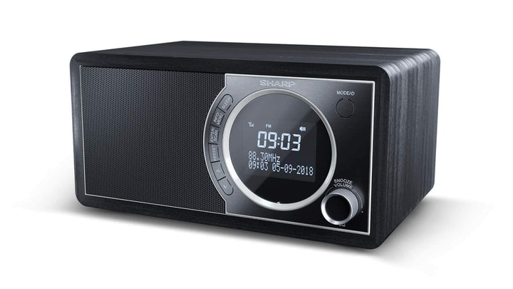 SHARP DR450 Digitalradio (DAB/DAB+/FM mit RDS, Bluetooth, Wecker-Funktionen, 6 Watt), schwarz Mono D