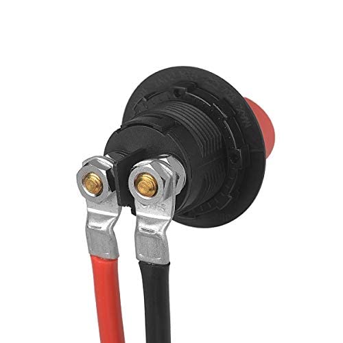 Jtron Batterie Trennschalter 12v 50a Abdeckung abnehmbar batterieschalter 12v 10awg Kabel 50cm für M