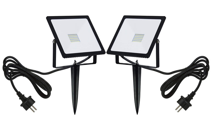 Trango 2er Pack 30 Watt IP65 LED Gartenstrahler 2TG3082 Teichstrahler, Aussenstrahler, Fluter, Flutl