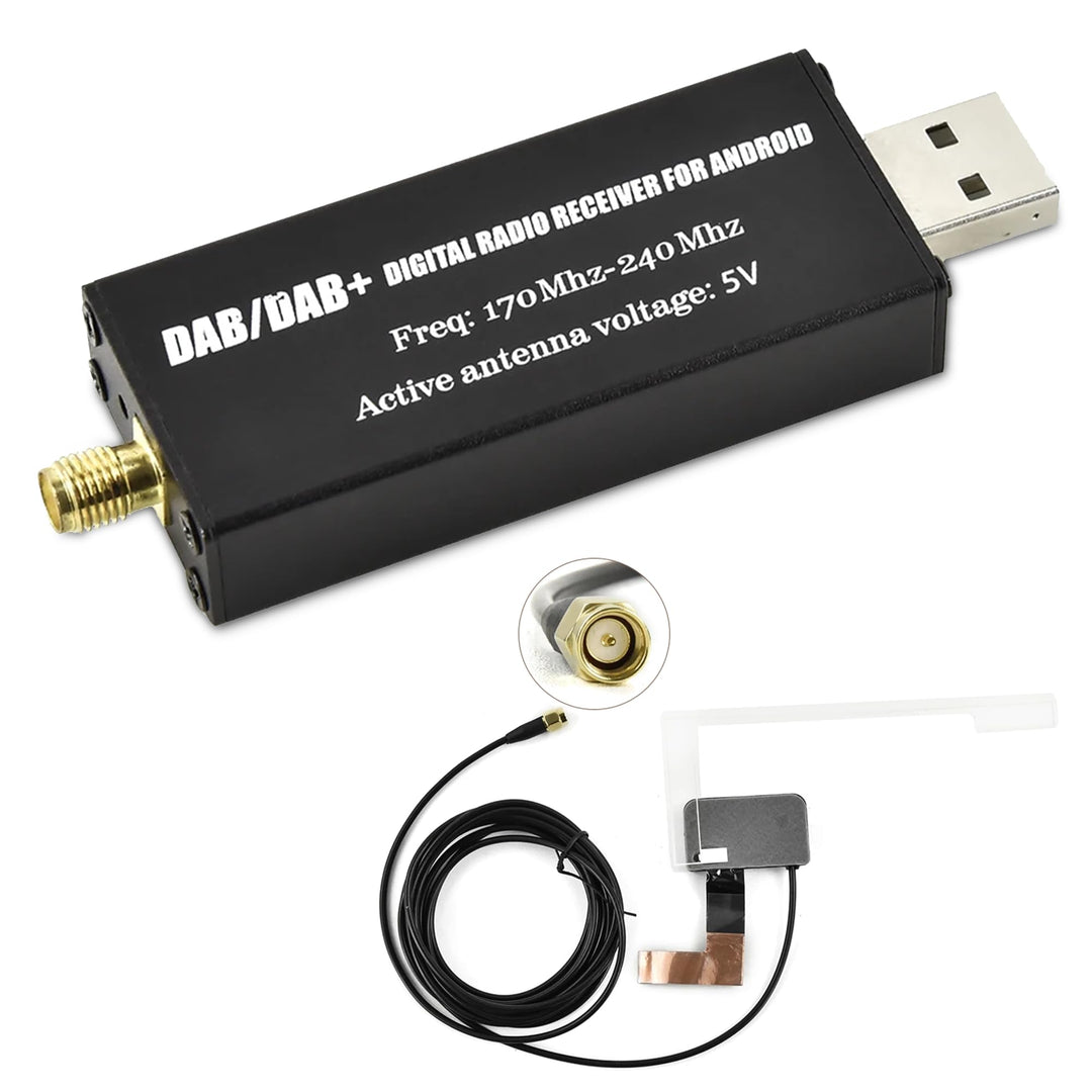 Rimoody DAB DAB+ Auto Empfänger Adapter DAB Antenne Digital für Autoradio Empfänger Adapter mit Ante