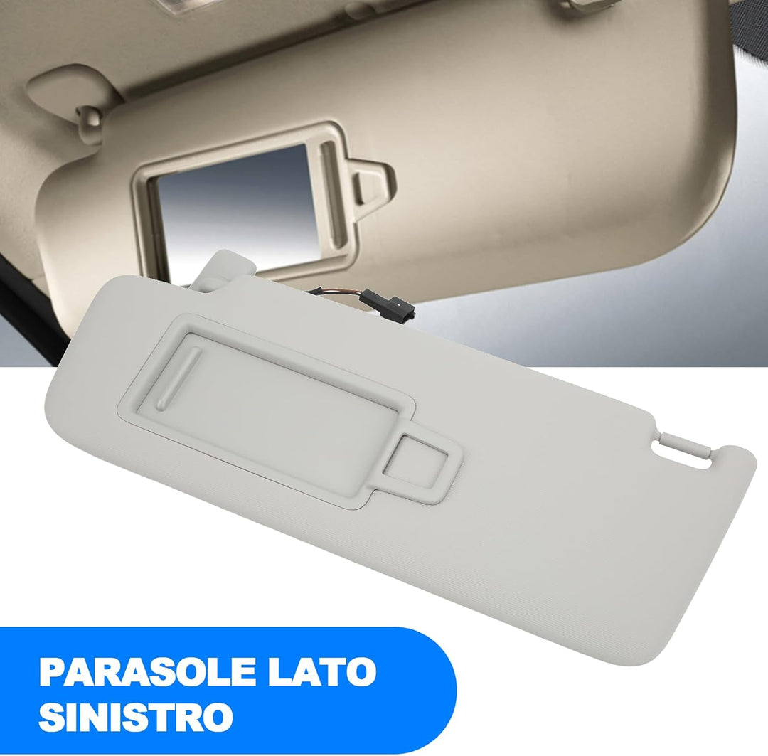 Keenso Auto Sonnenblende, Auto Innere Sonnenblende Linke Sonnenblende mit Spiegel 5GG 857 551 Ersatz