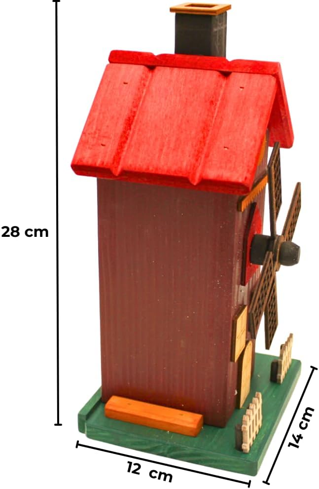 Dekohelden24 XL Räuchermann, Räucherhaus, Räucherfigur, Rauchfigur,Räuchermännchen Haus, Räucherhütt