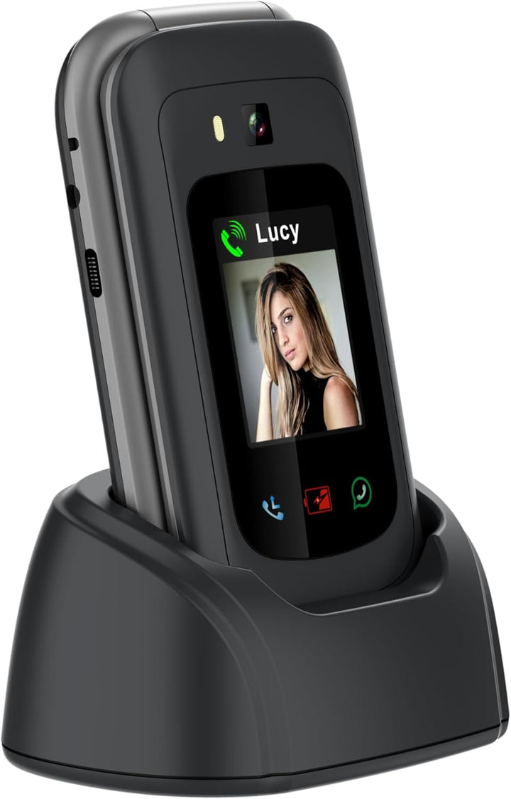 Funker E480 4G-Telefon für Senioren mit WhatsApp und Videoanrufen, SOS- und GPS-Taste, grosse Tasten