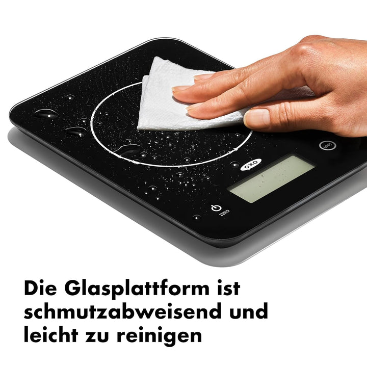 OXO Good Grips Universal-Glas-Lebensmittelwaage bis 5 kg, Glas