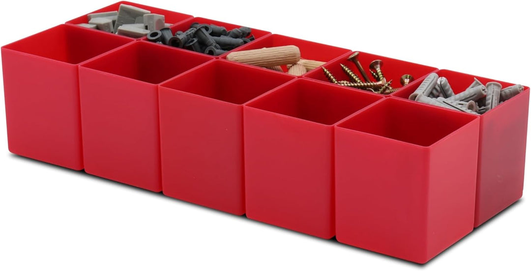 1a-TopStore 10 STK. Einsatzkästen Einsatzboxen Schubladen-Einsatzkasten Sortierboxen, 32 Grössen, 5