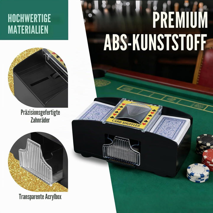 1-2 Deck Automatischer Kartenmischer, Automatischer Elektrischer Mischer für Kartenspiele, Texas Hol