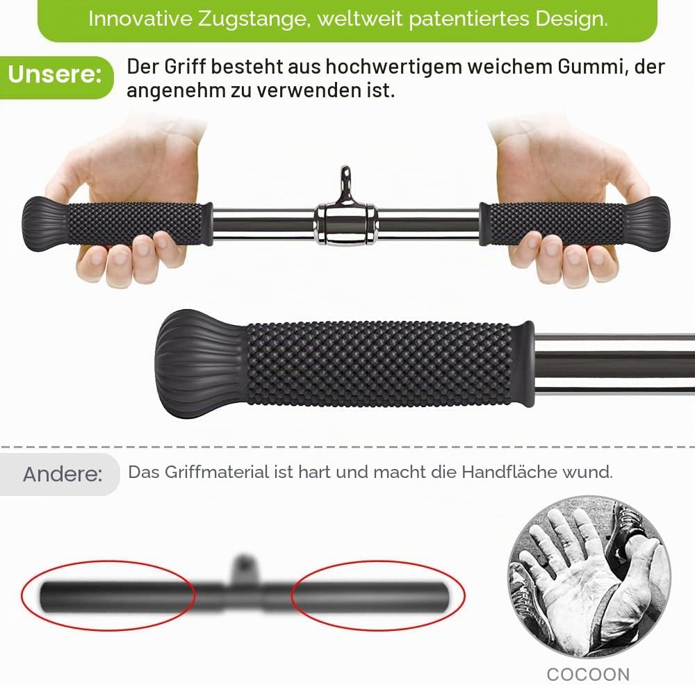 SELEWARE Handles for Cable pulls, Cable pulls kabelzug LAT pulldown bar, kabelzug Fitness Biceps Tri
