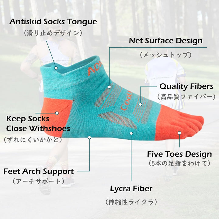 TRIWONDER Zehensocken für Herren, Damen, Adult Socken, Atmungsaktiv Sportsocken, Fünf Finger Socken