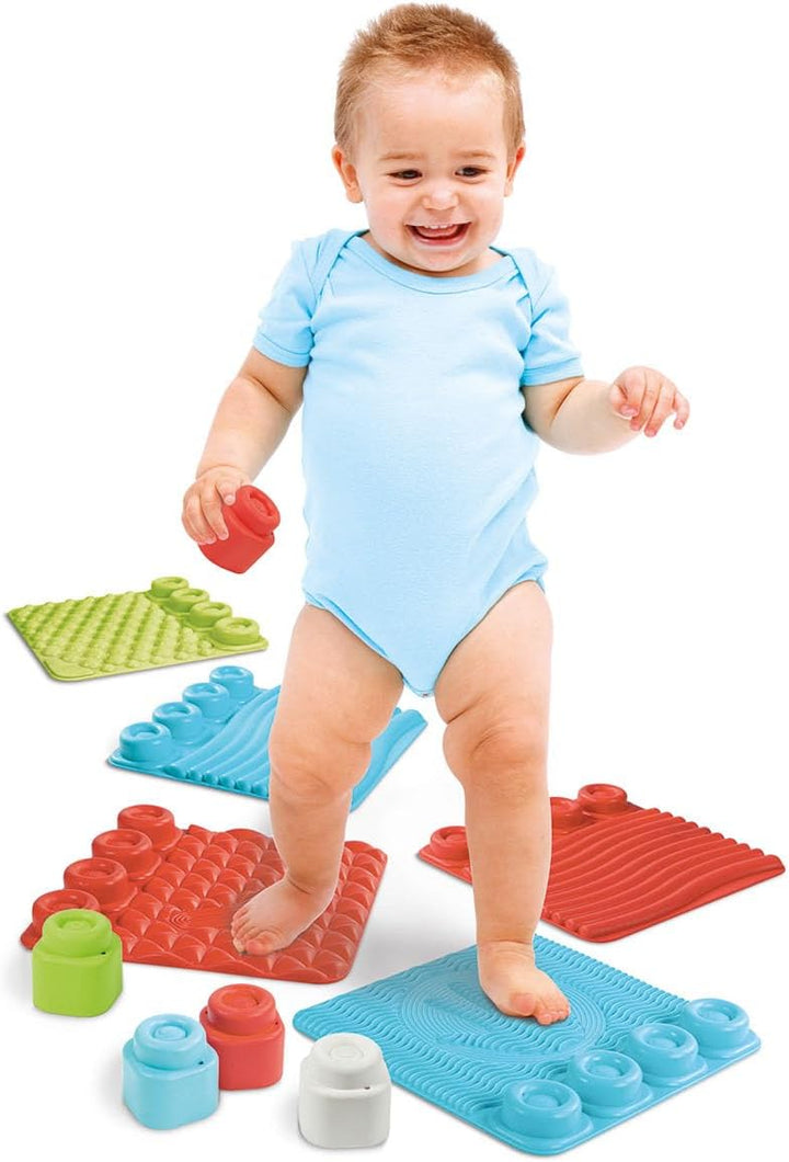 Clementoni 17352 Soft Clemmy Sensorische Krabbeldecke für Babys Bausteine für Kleinkinder ab 10 Mona