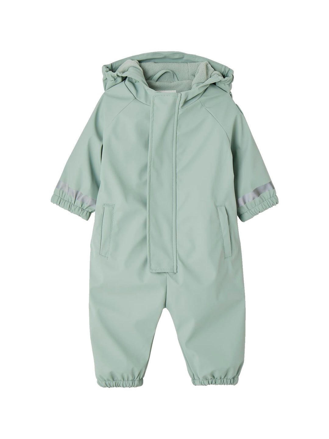 Vertbaudet Baby Regen-Overall mit Fleecefutter und Kapuze, Recycling-Polyester 80 Grün, 80 Grün