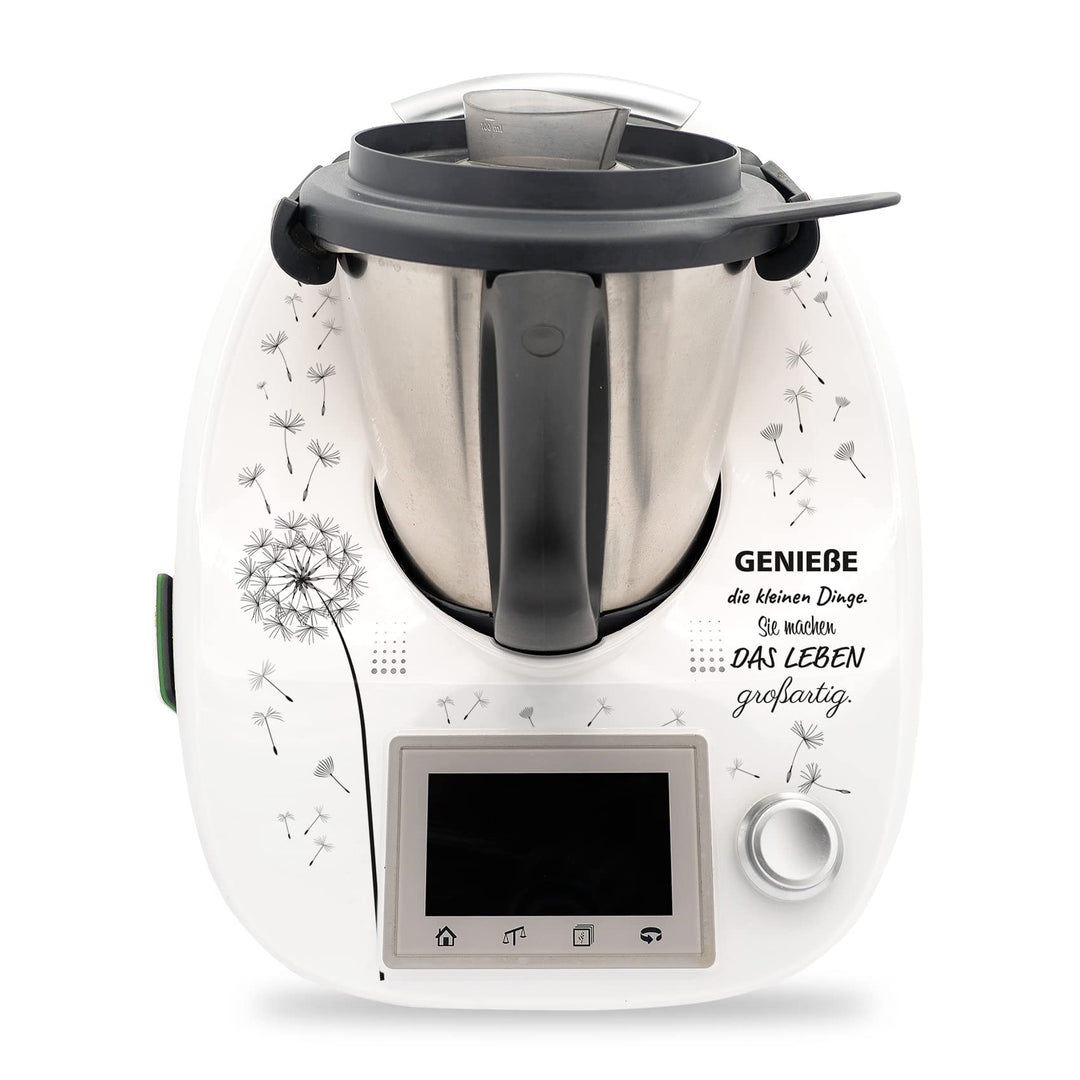 Finest Folia Deko Schutz Aufkleber kompatibel mit Thermomix TM5 Sticker Set 25 Geniesse das Leben, 2