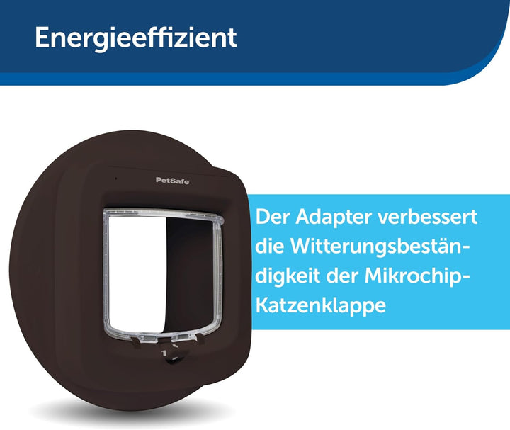 PetSafe Installationsrahmen für Mikrochip &amp; Manuelle Katzenklappe, Braun | Vielseitig, Energieeffizi