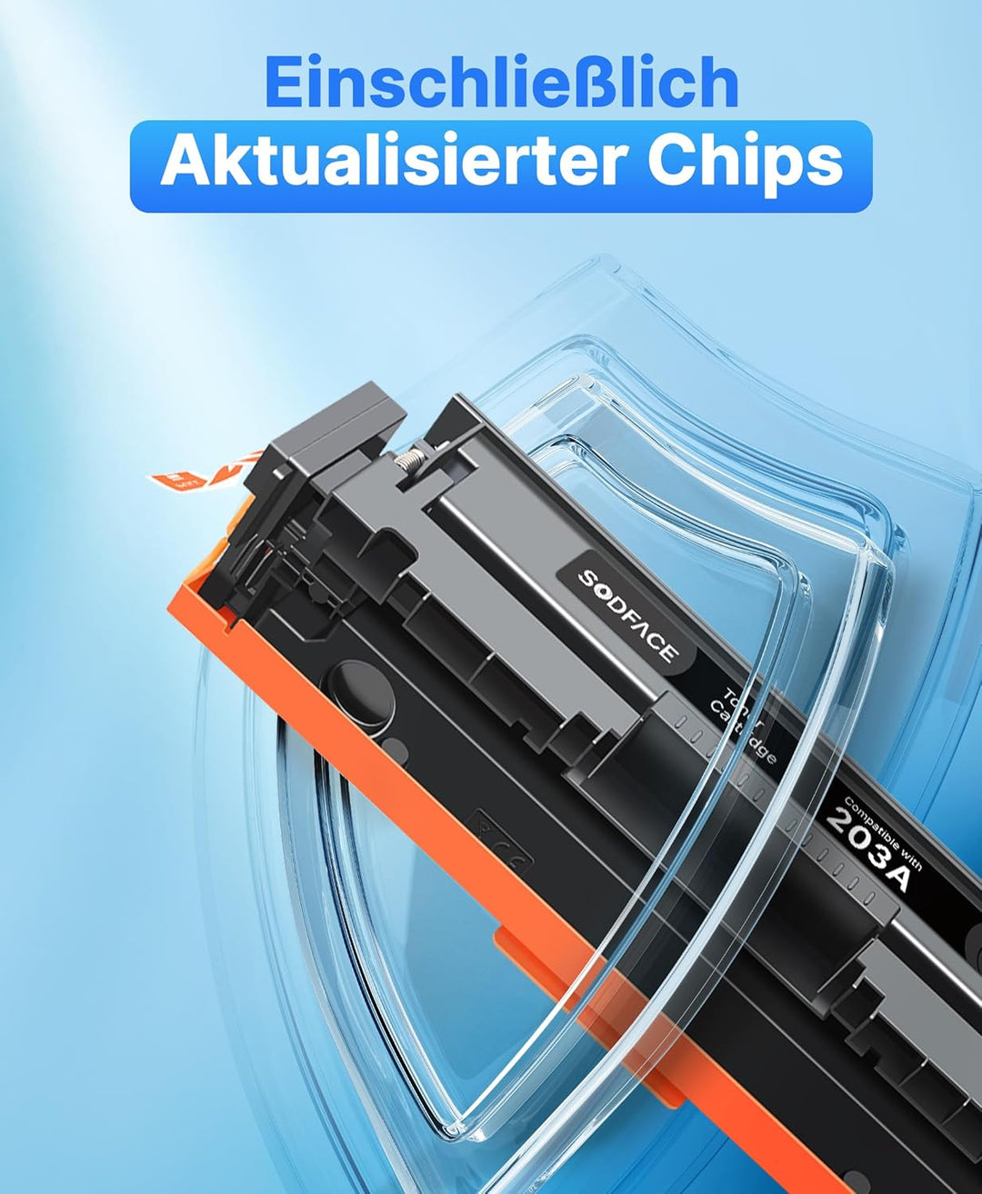 SODFACE 203A Kompatibel für HP 203X 203A Toner Set für Color Laserjet Pro MFP M281fdw M281fdn M280nw