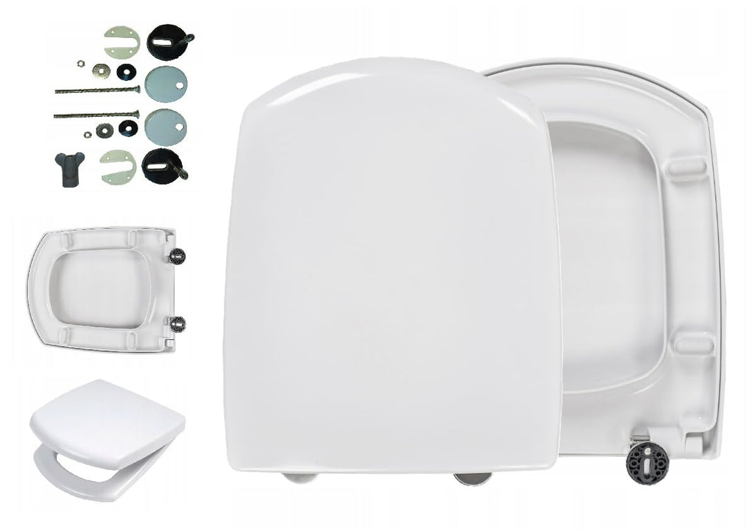 Ramm Toilettensitz kompatibel mit Cersanit Carina, WC Sitz aus antibakteriellem Duroplast, Toiletten